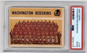 1960 Topps Washington Redskins Team #132 PSA 2 - Picture 1 of 2