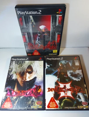 3 lot Devil May Cry 1 2 3 with manual set Sony PlayStation2 PS2 Japan ver. - Image 1 of 4