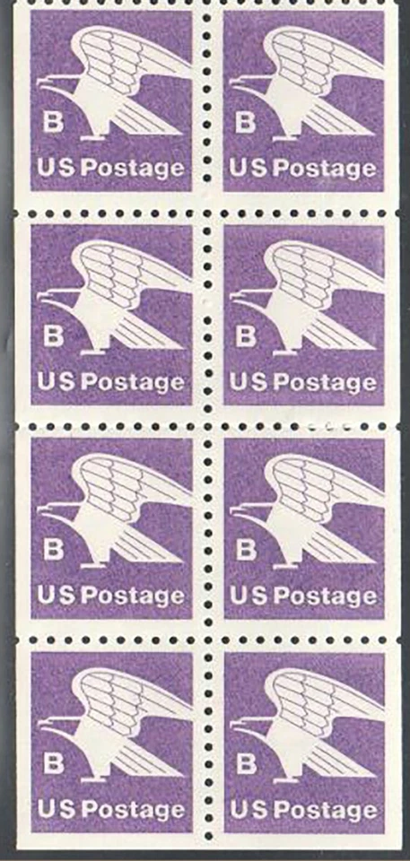 SC#1819a - (18c) "B" Series & Eagle Booklet Pane of 8 MNH #2 - Image 1 of 1