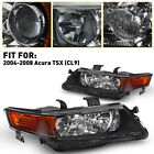LED BAR TUBE PROJECTOR HEADLIGHTS LAMPS BLACK LH+RH FOR 2004-2008 ACURA TSX CL9