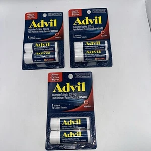 Advil Ibuprofen 200 mg Travel  2X 10Ct Tablets Pain Fever Exp 11/26 Lot Of 3 - Picture 1 of 5