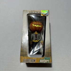 Halloween Head Nodderz Scarecrow Glows In The Dark 2002 Y2K Vintage Upper Deck - Picture 1 of 7