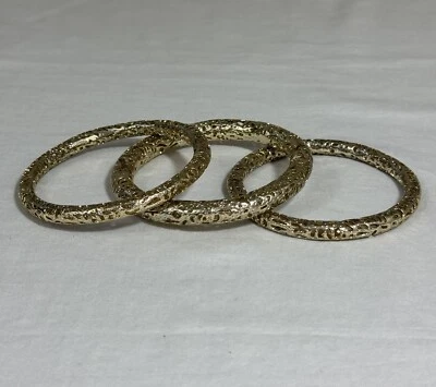 Kendra Scott Lucca Juego de 3 Brazaletes Tono Dorado Filigrana EXCELENTE Foto 1 de 4