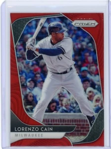 2020 Panini Prizm Red #32 LORENZO CAIN Milwaukee Brewers - Picture 1 of 2