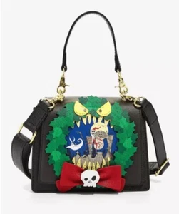 Loungefly Disney The Nightmare Before Christmas Wreath Handtasche Handtasche Umhängetasche - Bild 1 von 5