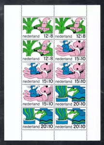 Estampillas de Países Bajos. M/S. Bienestar Infantil. 1968.MNH. - Imagen 1 de 2