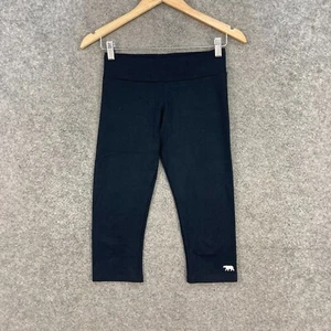 Running Bare Womens Leggings Size 10 Black Capri Stretch Fitness 42509 - Picture 1 of 12