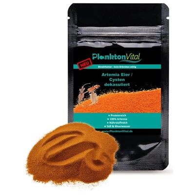 PlanktonVital entkapselte Artemia Eier Meerwasser Süßwasser Fischfutter 100ml - Bild 1 von 4