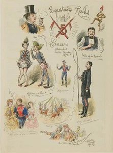 1876 Engraving "Equestrian Revels of the 5th Lancers" (British Army) - Picture 1 of 1