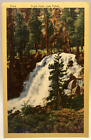 Eagle Falls, Lake Tahoe, California CA Vintage Linen Unposted Postcard