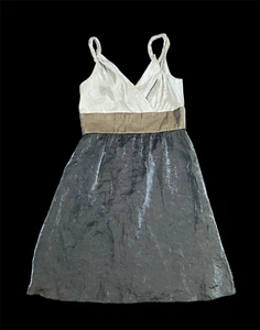 Adrianna Papell Dress Women Frosted Lined Fit and Flare Cocktail Rayon Size 8 - Picture 1 of 15