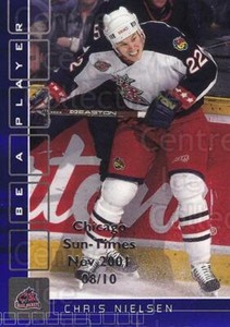 2001-02 BAP Memorabilia Chicago Sun Times Sapphire #150 Chris Nielsen