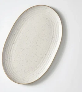 Piatto da portata oblungo oversize in gres 15,7x9,8" - Foto 1 di 4