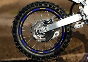HUSABERG ENDURO MOTOCROSS MX RIM DECALS GRAPHICS STICKERS 17" / 17" BLUE - Picture 1 of 1