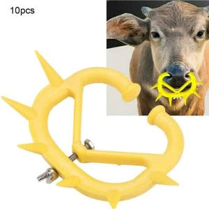 10x Plastic Calf Cow Cattle Nose Weaner Anti Sucking Milking Stop Farm Tool - Picture 1 of 10
