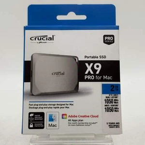New Crucial Portable X9 Pro 2TB USB-C SSD MTXDF - Afbeelding 1 van 2