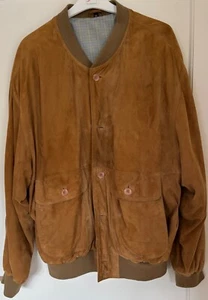 Velours- Leder- Blouson, sehr schönes braun, sehr weich, Gr. 56 - Bild 1 von 5