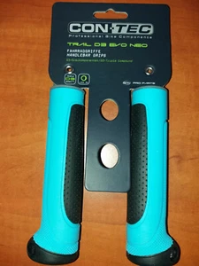 CONTEC Griffe "Trail D3 Evo Neo" Gummi 135 mm schwarz/neonblue Fahrrad Bike NEU - Bild 1 von 1