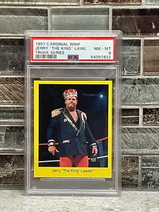 1997 Cardinal WWF JERRY 'THE KING' LAWLER Trivia Series PSA 8 NM-MT 📈 - Picture 1 of 2