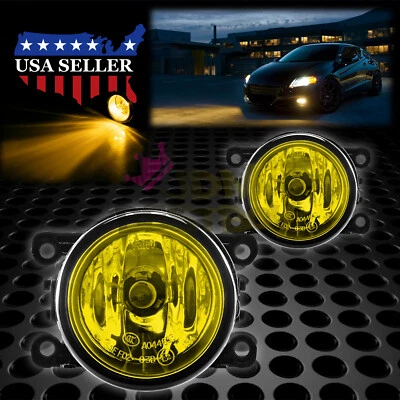 Pair Fog Light Yellow Fit Quality Replacement For 09-20 Mitsubishi Outlander F4 - Image 1 of 4