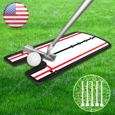 Golf Putting Mirror Training Alignment Aid Swing Trainer Eye Line Practice Tool - Image 1 of 4