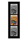 Black Comic Book Frame With Black Mat For 3 Graded Comic Books