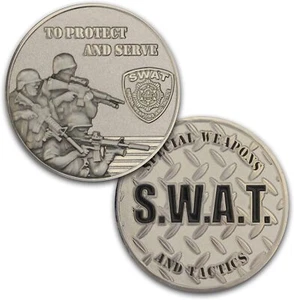 SWAT Special Weapons And Tactics Challenge Coin - Picture 1 of 7