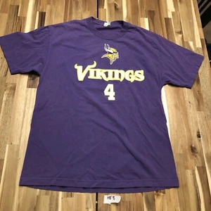 Vintage Minnesota Vikings 4 Favre Lila Herren L T-Shirt - Bild 1 von 5