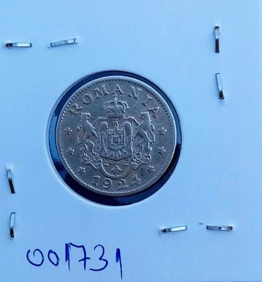 1 Leu 1924 - Ferdinand I, moneda Rumania, cobre-níquel, BUN PENTRU 1 LEU! Foto 1 de 2