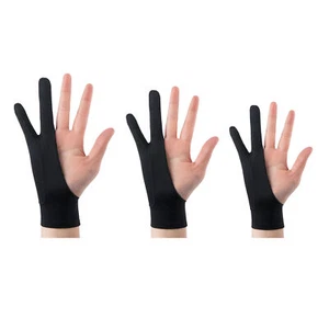 Tablet Drawing Glove Breathable Prevent Smudge 3 Layer 2 Finger Painting Glove - Afbeelding 1 van 21