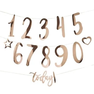 Create Your Own Party Banner Custom Number Birthday Anniversary Garland Bunting - Picture 1 of 2