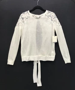 Lauren Conrad Runway Collection White Embellished Open Back Sweater Small - NEW - Picture 1 of 12