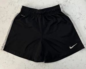 (6) Nike Shorts Kids Youth Size Small Dri Fit Black Drawstring Lightweight - Lot - Picture 1 of 7