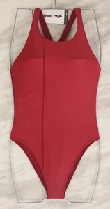 Arena Women One Piece Swimming Costume Swimsuit Red Bath Pool Swimwear S - Picture 1 of 9
