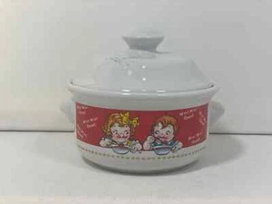 Vintage 1998 Campbell's Soup Kids Crock Covered Soup Bowl with Lid - Collectible - Picture 1 of 8