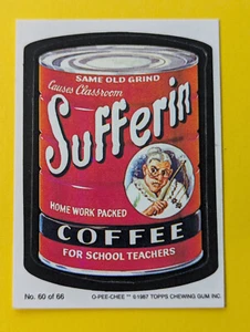 1987 OPC Wacky Packages Series 3 #60 Sufferin Coffee - Imagen 1 de 2