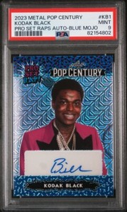2023 Leaf Metal Pop Century Kodak Black Pro Set Raps Blue Mojo Auto #3/6 PSA 9