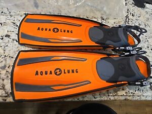 New ListingStratos Adj Open Heel Small Diving Fins Orange Aqua Lung