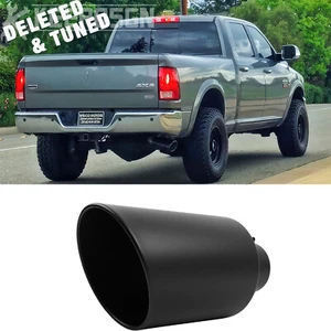 Punta trasera de escape negra para Ram 2500 6,7 L Cummins diésel 4" en 8" de longitud - Imagen 1 de 15