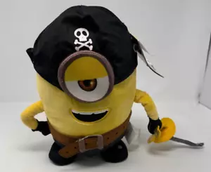 Gemmy Halloween Minions 12" Stuart Peluche Musicale Pirata Lato Stepper Funziona benissimo - Foto 1 di 5