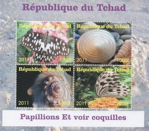 Hoja estampilla mariposa insecto ostra 2011 MNH - Imagen 1 de 1