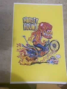 Vintage Harley Davidson Harley Hound X6009 Werbung Poster - Bild 1 von 1
