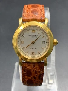 1990's Vintage Raymond Weil Automatic Tradition 18k Gold Plated Fancy Lugs 2600 - Bild 1 von 24