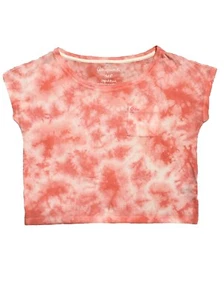 Women’s Aeropostale Tie Dyed Coral/White Crop Top With Pocket Size Small - Bild 1 von 5