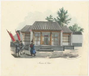 Antiguo estampado de basura china en una pendiente - Imagen 1 de 1