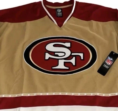 San Francisco 49ers Embroidered Hockey Jersey Men’s Small New Ultra Game Gold - Image 1 of 4