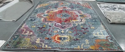 Alfombra mancha trasera verde azulado/naranja 9'-0" x 12'-0", precio reducido 1172791295 CRS501J-9 Foto 1 de 4