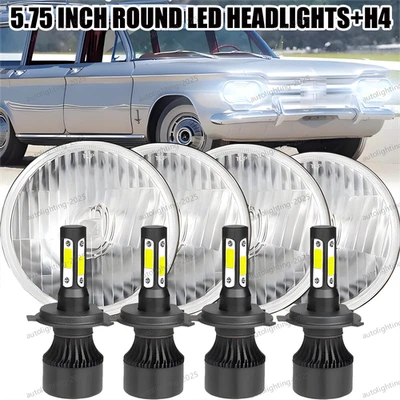 Faros LED redondos de 5,75\" alto/bajo para Mercury Cougar 1967-1976 Monterey Comet Foto 1 de 4