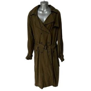 Zara Woman Trenchcoat Grün Zweireiher Jacke mit Gürtel Damen Größe M - Bild 1 von 13