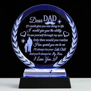Gifts for Dad from Daughter Son with Light Base, Father's Day Christmas Birth... - Bild 1 von 6